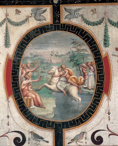 Clelia Crossing the Tiber on a Horse by Cristofano Gherardi